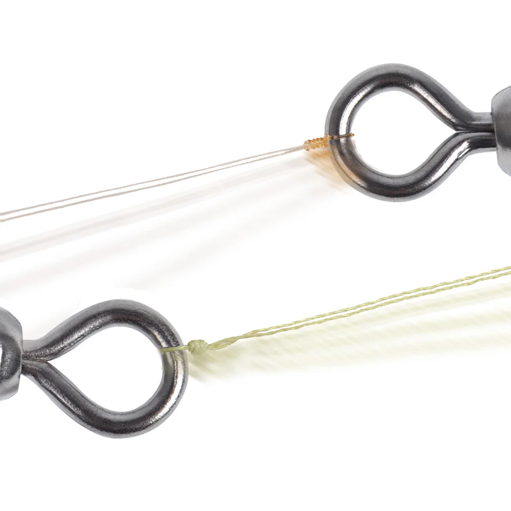 Conector de anzuelo de señuelo giratorio para pesca, barril giratorio sin giro, de acero inoxidable resistente, 14-75kg, 50 unidades - imagen 4