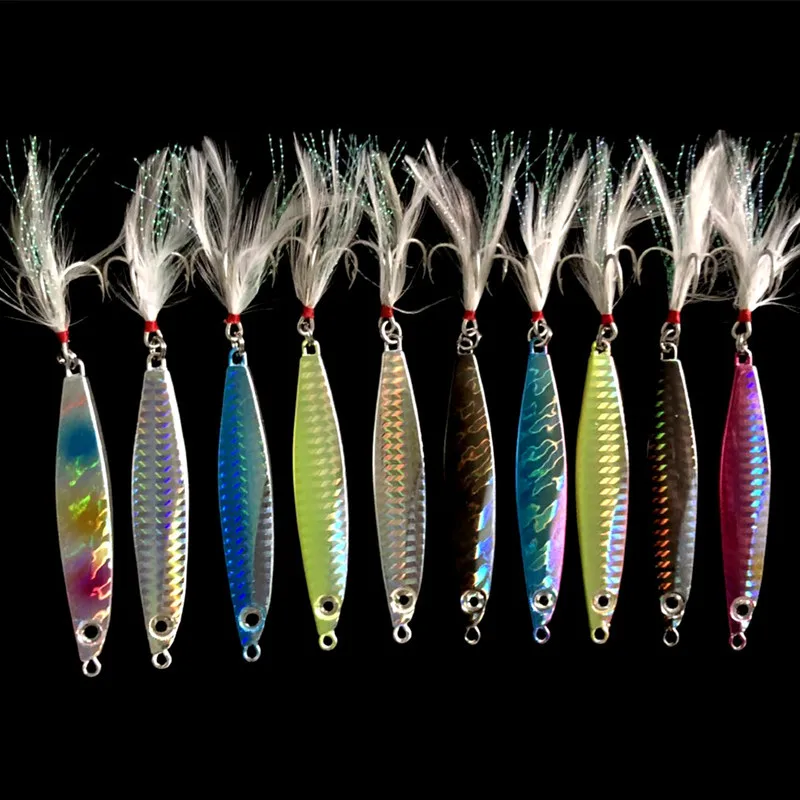 1 pieza venta Jigbait señuelo 40g 60g Shore Cast Señuelos de pesca cebo duro Artificial 8cm 9cm Jigs Minnow VIB aparejos - imagen 5