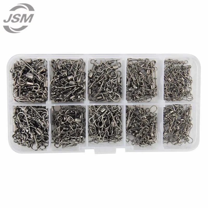 JSM-Juego de conectores giratorios de pesca, con caja, accesorios de pesca de carpa, 210 Uds. - imagen 4