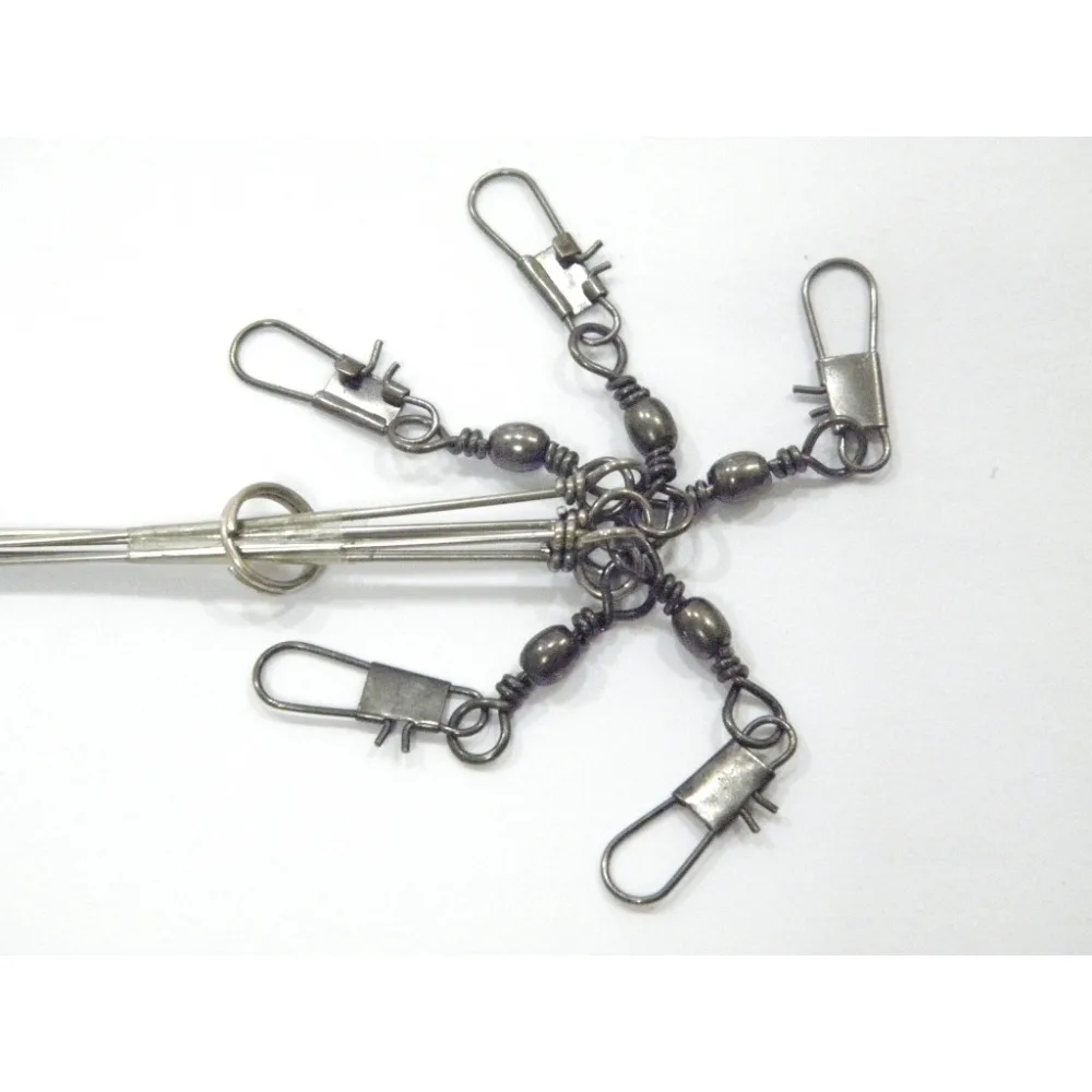 WLure-anillo dividido de acero inoxidable, 15,9 cm, 14,2g, 1mm, 5 brazos - imagen 3