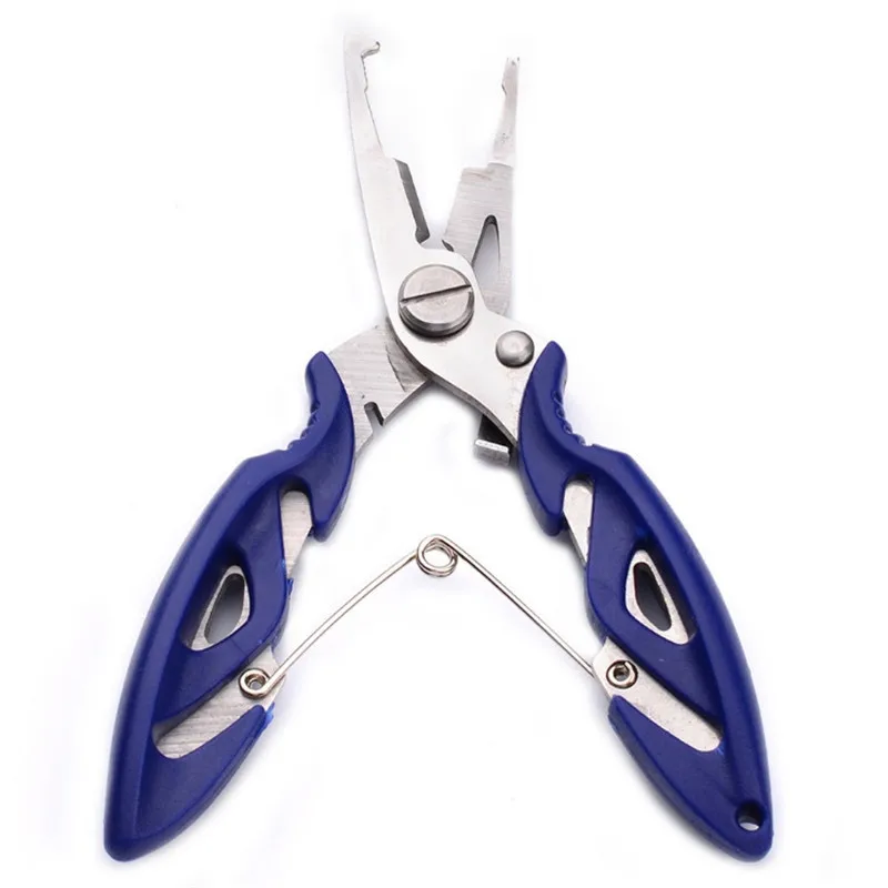 Alicates de pesca de acero inoxidable, tijera de señuelo, cortador de línea trenzada, removedor de anzuelos, herramienta de aparejos de pesca, pinzas, accesorios de tijeras