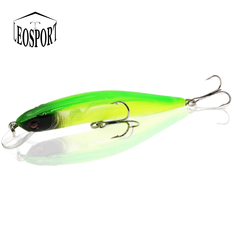 LEOSPORT-cebos duros para pesca de pececillos, cebos Crankbaits con señuelos de bola, buena calidad, 10cm/8g, 1 unidad/lote, nueva venta - imagen 5