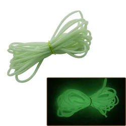 Hyaena-Tubo de pesca luminoso de goma suave, 5M, verde, brillante en agua oscura, Conector de pesca de gumiagn, señuelo de pesca