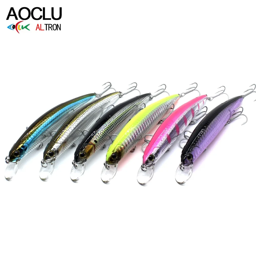 AOCLU-Jerkbait flotante, señuelo Minnow, transferencia de peso, acción de natación equilibrada, pesca de lubina, buceo de lucha, 115mm, 16,5g, 1,2 m - imagen 5