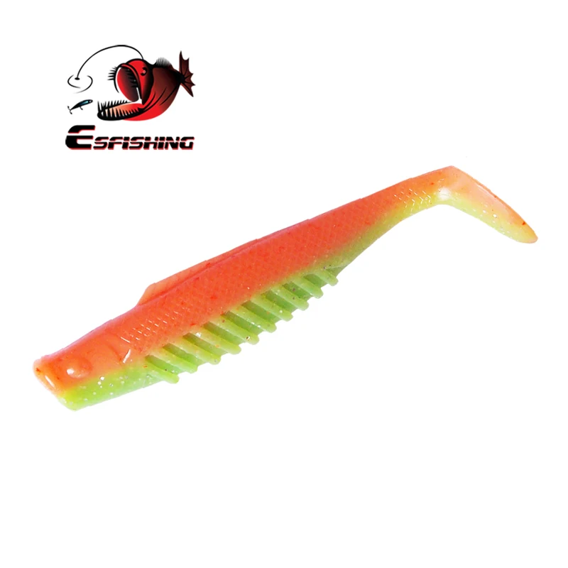 ESFISHING-Cebo de silicona de 80mm, cebo Artificial de plástico blando, aparejos de sales inyectadas, Swimbait, Señuelos de Pesca - imagen 2