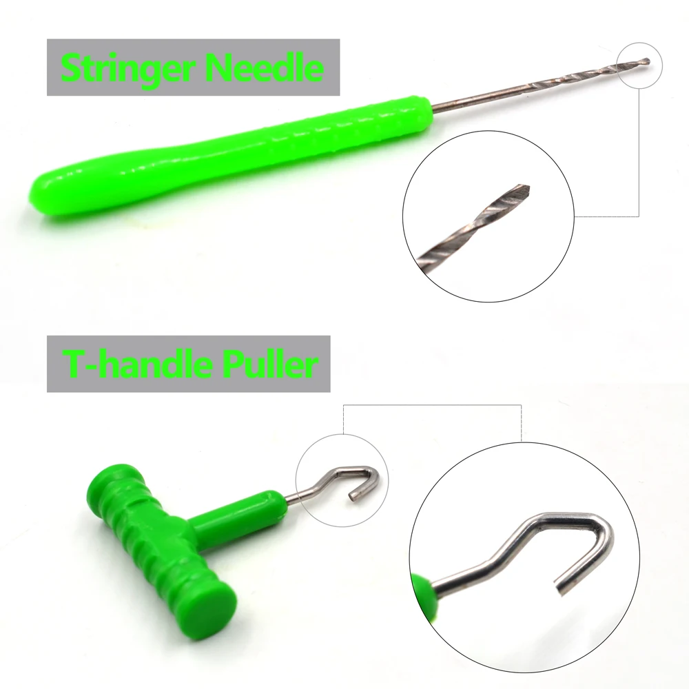 MNFT-Herramienta de aguja de cebo de pesca, tijeras extractoras de nudos en forma de T, juego de herramientas de nudo, 3 uds. - imagen 4