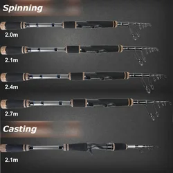 Maximumcatch 2,1-2,4 m cana de pescar telescopica giratoria 10-40 g