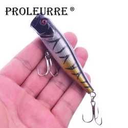 Señuelo Popper flotante duro para pesca de superficie
