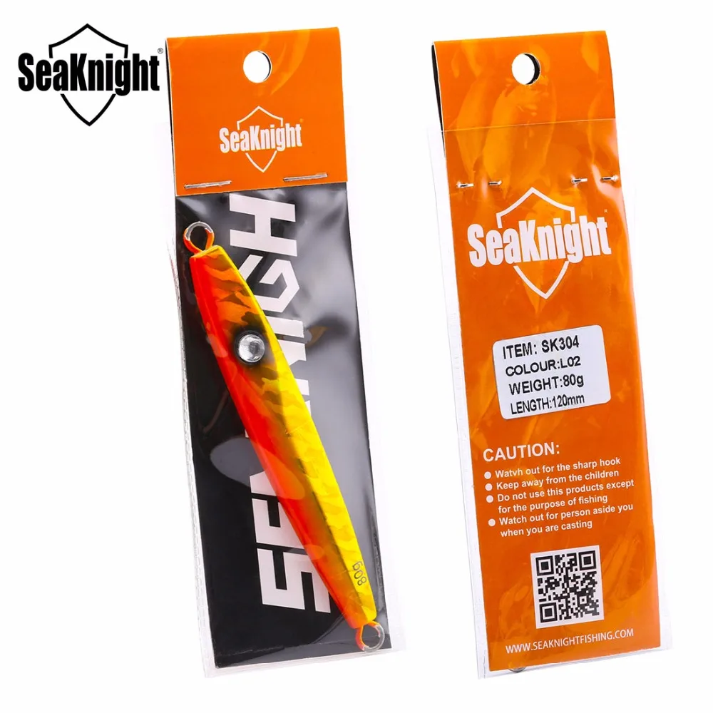 SeaKnight SK304 señuelo de pesca 1 Uds señuelos de Metal señuelo de pesca de agua salada cebo cuchara 40g 60g 80g 100g 150g señuelos de Jigging - imagen 5