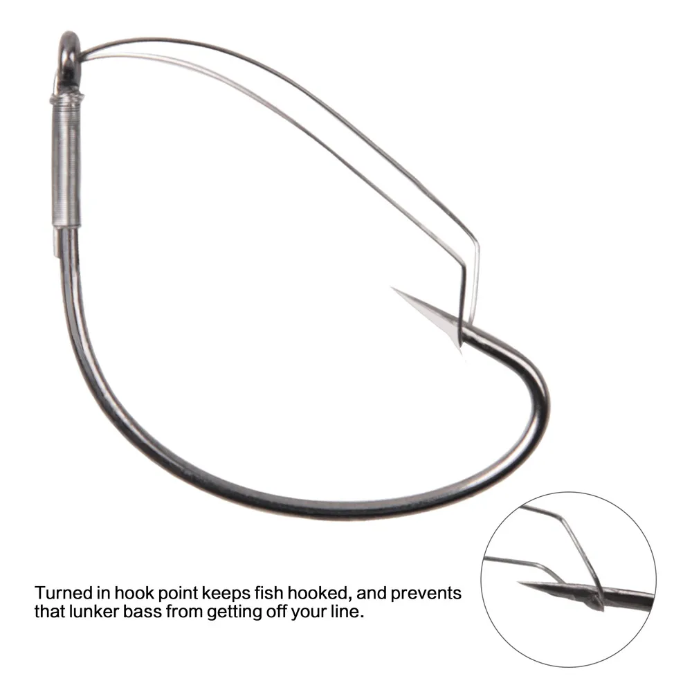 30 Uds. Anzuelo de pesca loco con púas sin malezas de acero rico en carbono, kit de aparejo loco de un solo gancho para aparejos de pesca de lubina - imagen 3