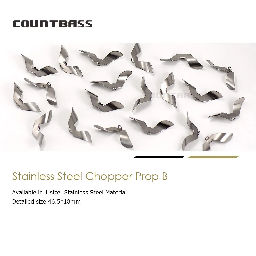 Countbass 50 Uds. Cuchillas giratorias para zumbador, accesorio de helicóptero de acero inoxidable, componentes de señuelo, hélice, superficie DIY - imagen 2