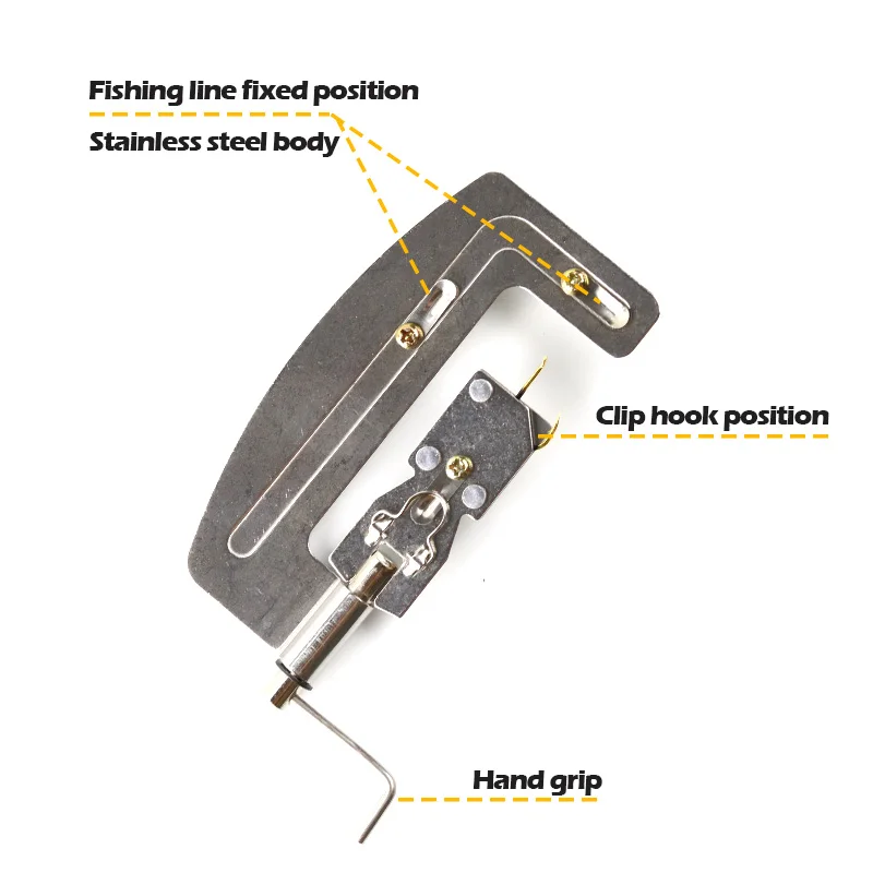 JOSBY-gancho de pesca semiautomático de acero inoxidable, dispositivo de atado, herramienta, accesorios de pesca, 1 unidad - imagen 3