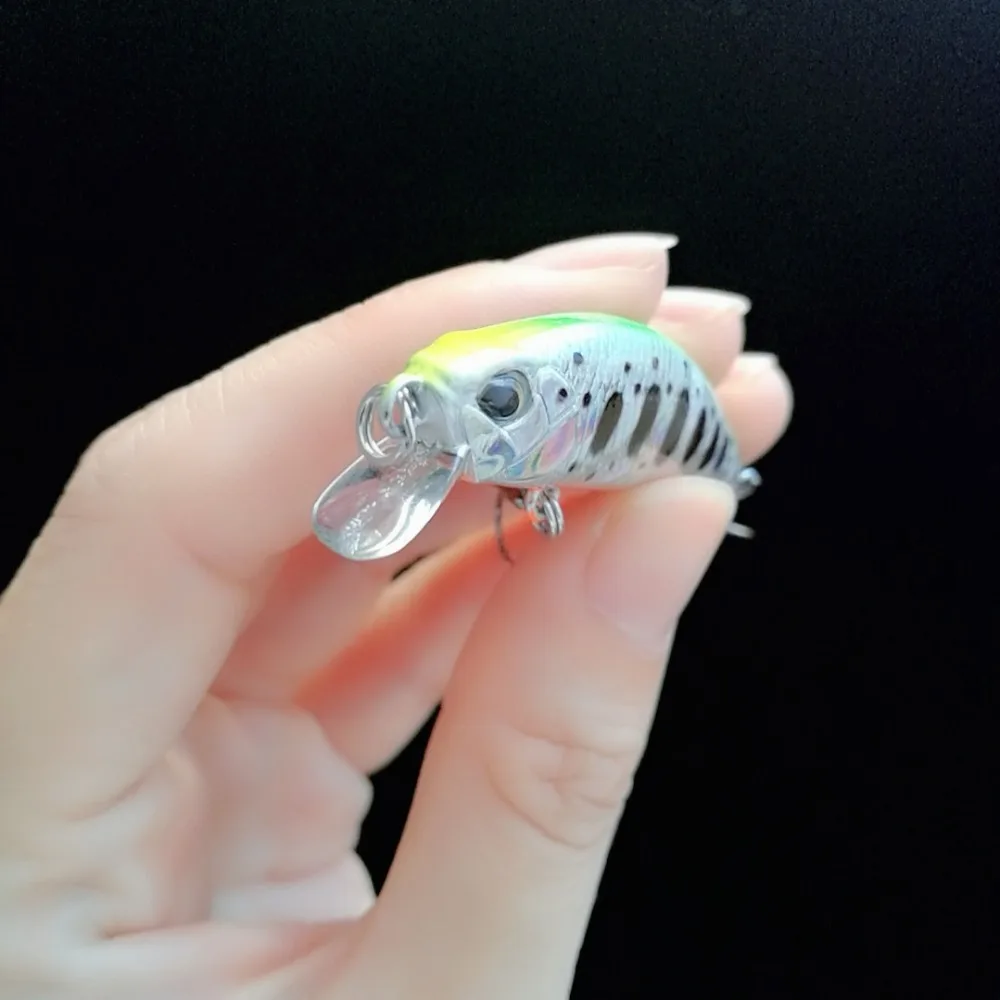 Tsurinoya-señuelo de pesca de pececillos, cebo Artificial duro, ojos 3D, accesorios Crankbait, 5cm, 5g, 10 unidades - imagen 3
