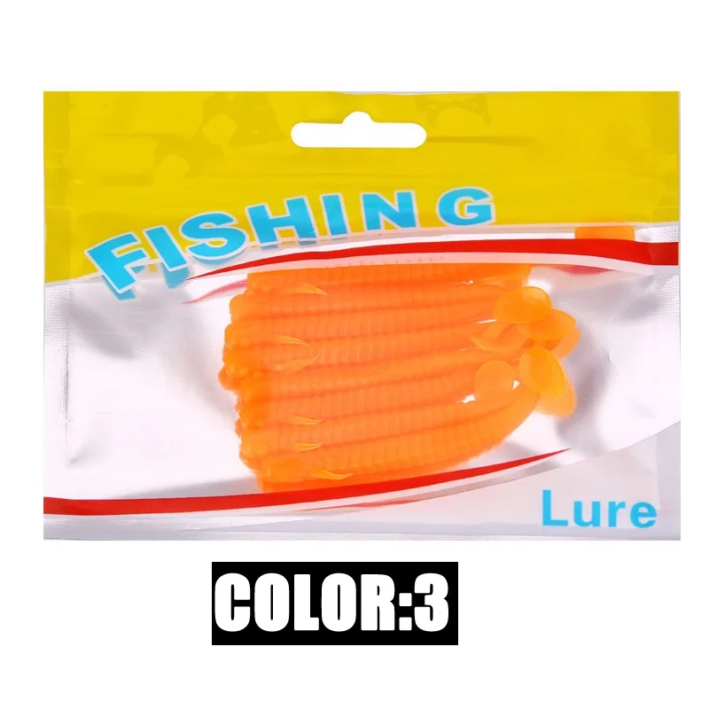 KMRESA-SEÑUELOS blandos de 75mm/2g, aparejos de Pesca, artificiales, cola en T, Swimbait, 8 unids/lote - imagen 5