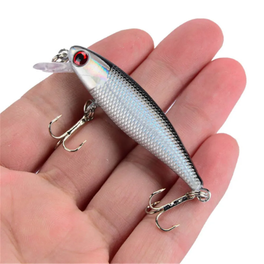 1 Uds 6,5 cm 4,5g señuelo de Pesca calidad Minnow señuelo ojos 3D cebo duro de plástico Pesca Artificial Jig Wobblers Crankbait cebo de Pesca