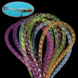 ICERIO tubo trenzado para atar pececillos, Material de cuerpo de mosca, Flash corporal brillante UV, 4mm/8mm, 2 m/paquete