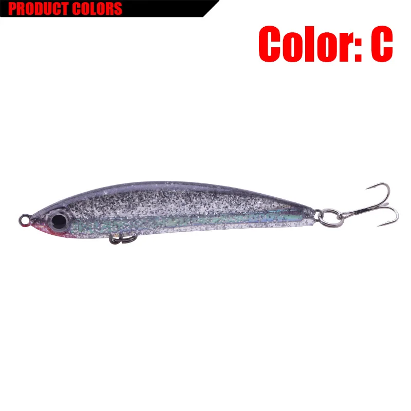 Señuelo de pesca de bloque de plomo de silicona, 8cm, 14,5g, anzuelo que se hunde, Wobblers, cebos de natación, cebos artificiales, Crankbait, aparejos de pesca, PR-220, 1 ud.