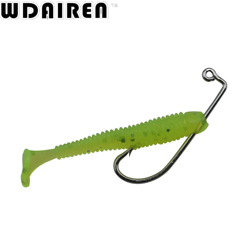 WDAIREN-anzuelos de manivela de vientre ancho, aparejo de pesca Texas, gusano, anzuelo de pesca, aparejos de pesca en el océano, WD-065 de pesca en barco, 20 unids/lote - imagen 2