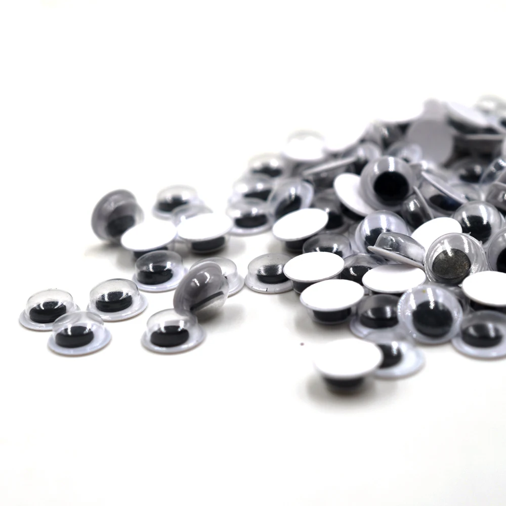 MNFT-señuelo de pesca 3D de 100 piezas, Ojos de muñeca móviles negros, Material de atado de moscas, ojo holográfico, accesorios de pesca DIY - imagen 5