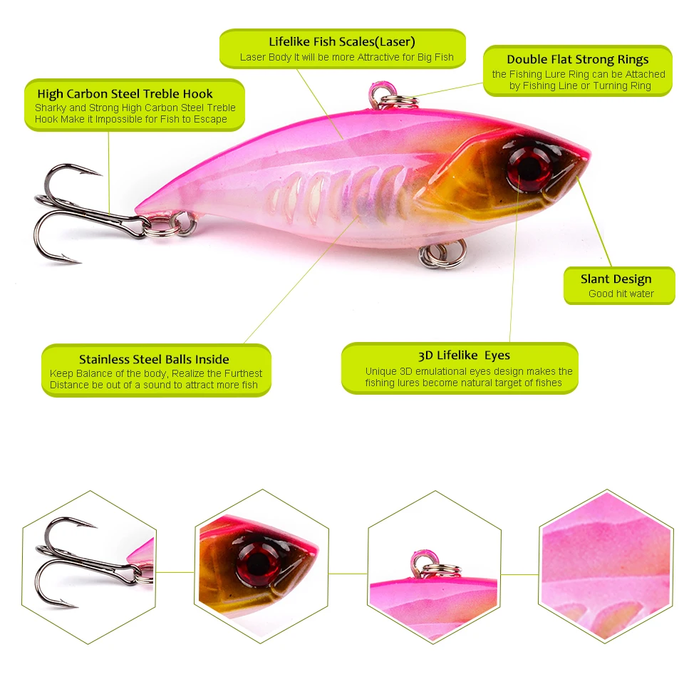 Señuelo de pesca de pececillos, cebo Artificial duro, ojos 3D, 6,5 cm, 10,35g - imagen 5