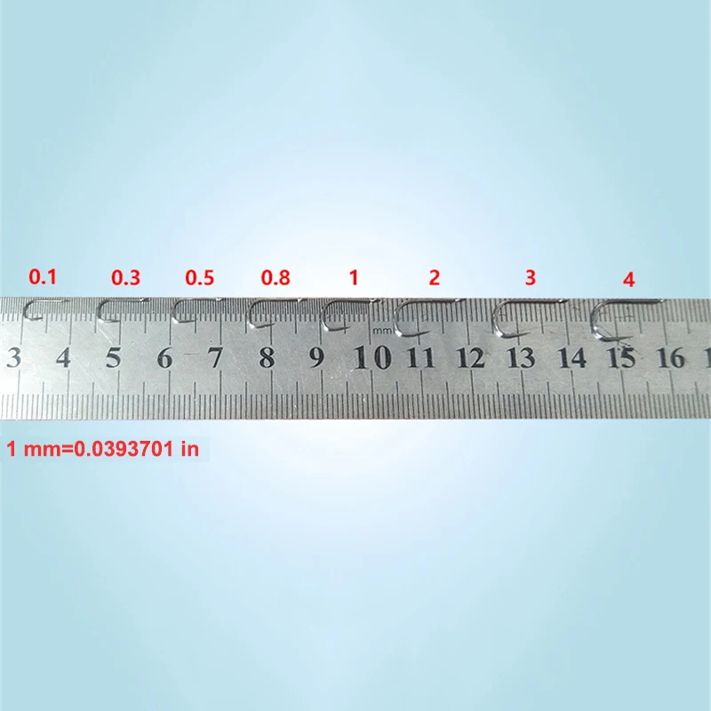 Anzuelos de pesca de caña larga, cabeza plana sin púas, para Lago y Río, aparejos de pesca de carpa, 1000 Uds./lote, 0,1 #-4 # - imagen 4