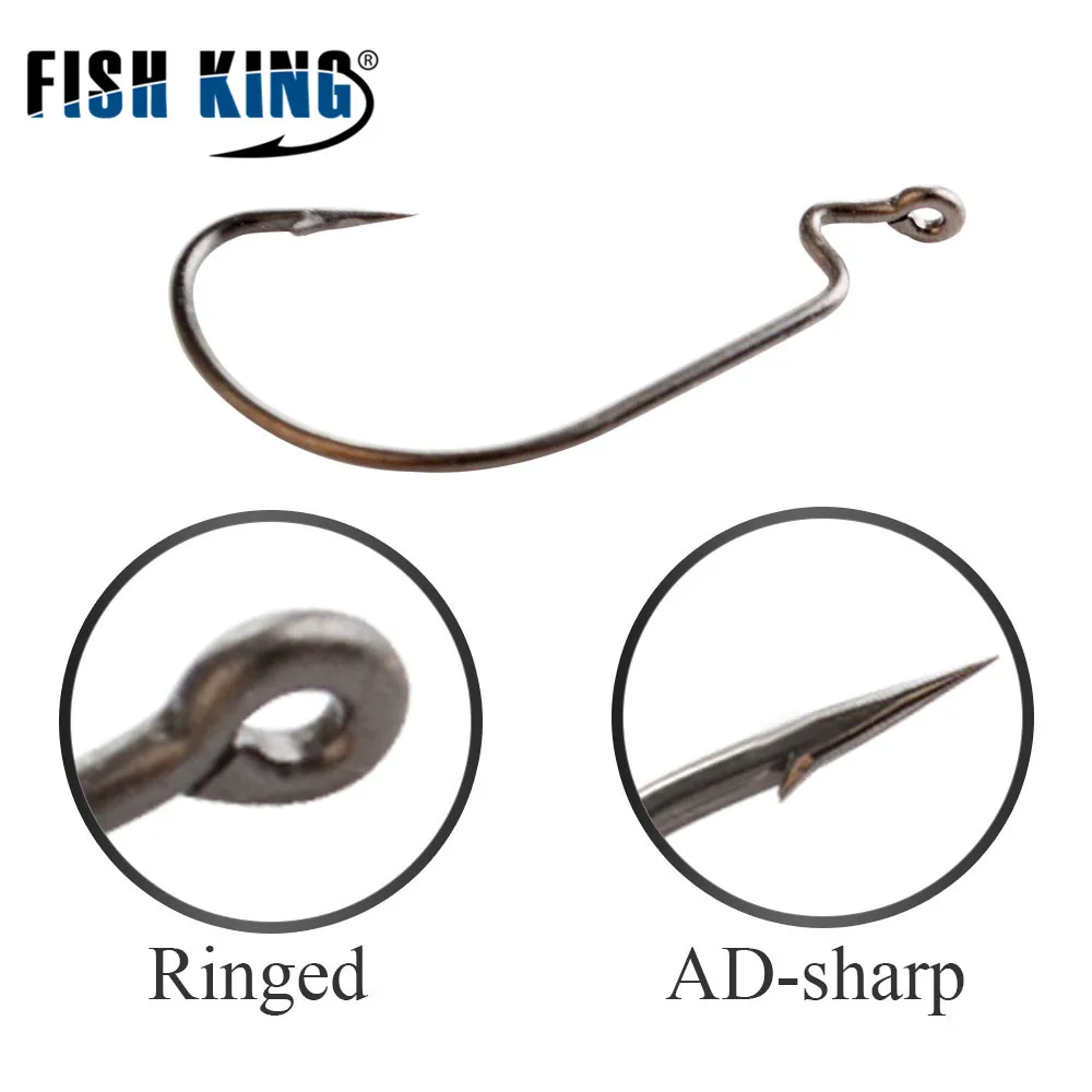 NGB Baitholder-anzuelo de pesca Wobblers, soporte de señuelo suave, cabeza de anzuelo de gusano de lubina, círculo compensado, anzuelo giratorio afilado - imagen 3