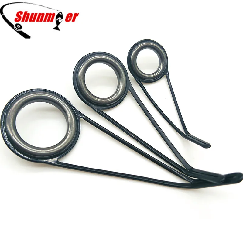 SUNMILE-anillos de guía de pesca en roca de acero inoxidable, anillos de caña de cerámica para reparación de bricolaje, puntas de caña de reparación, accesorios de pesca de carpa - imagen 2