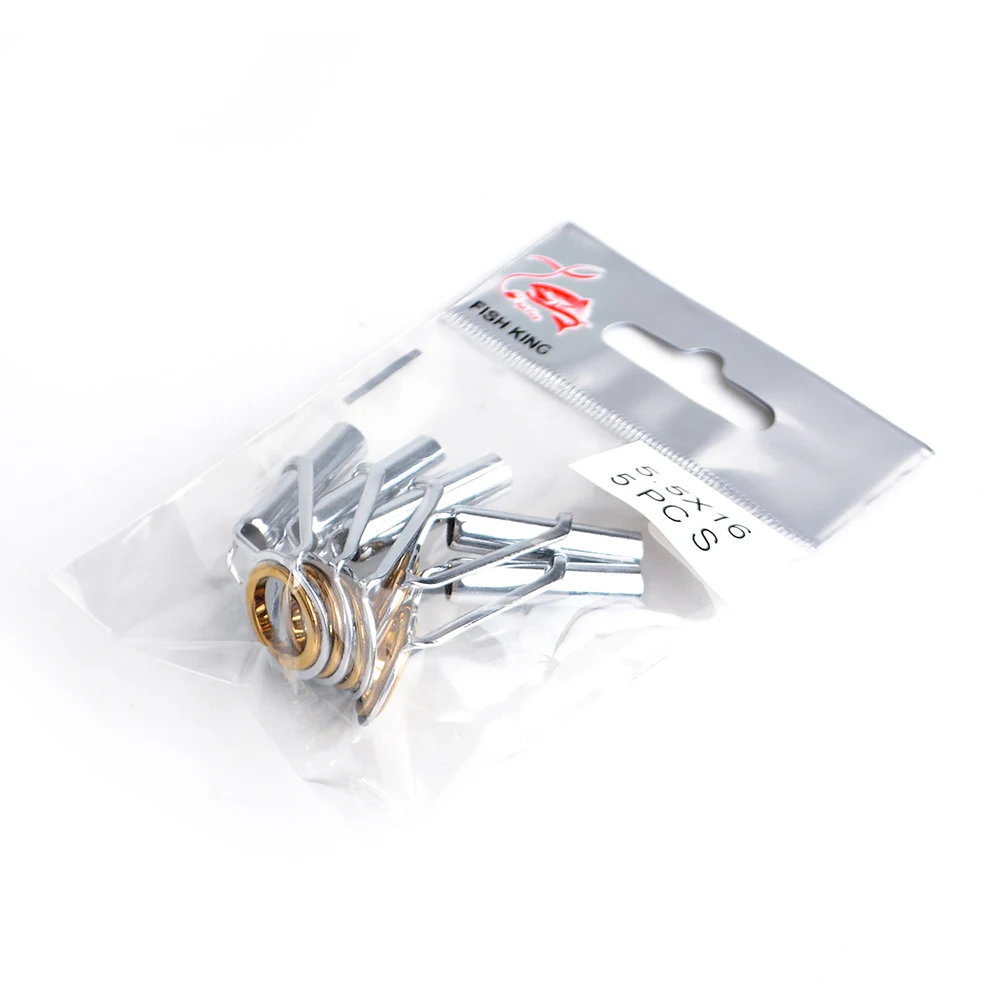 NGB 5 uds DIY guía de caña de pescar punta superior anillos de cerámica de acero inoxidable accesorios de pesca de caña de roca - imagen 4
