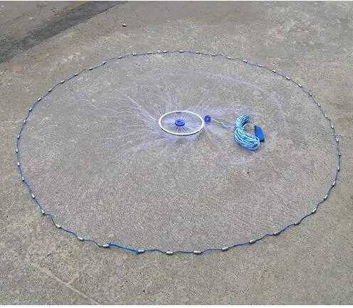 Red de pesca con plomo, malla pequeña, Red de lanzamiento manual, herramientas de pesca, alta calidad, EE. UU. - imagen 5