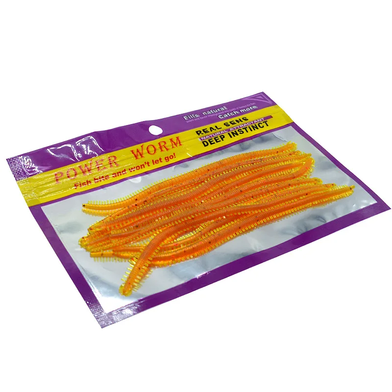 Señuelo de pesca gusano largo 13cm simulación tierra gusano de pescado bolsa de 10 piezas para captura de agua dulce y salada - imagen 5