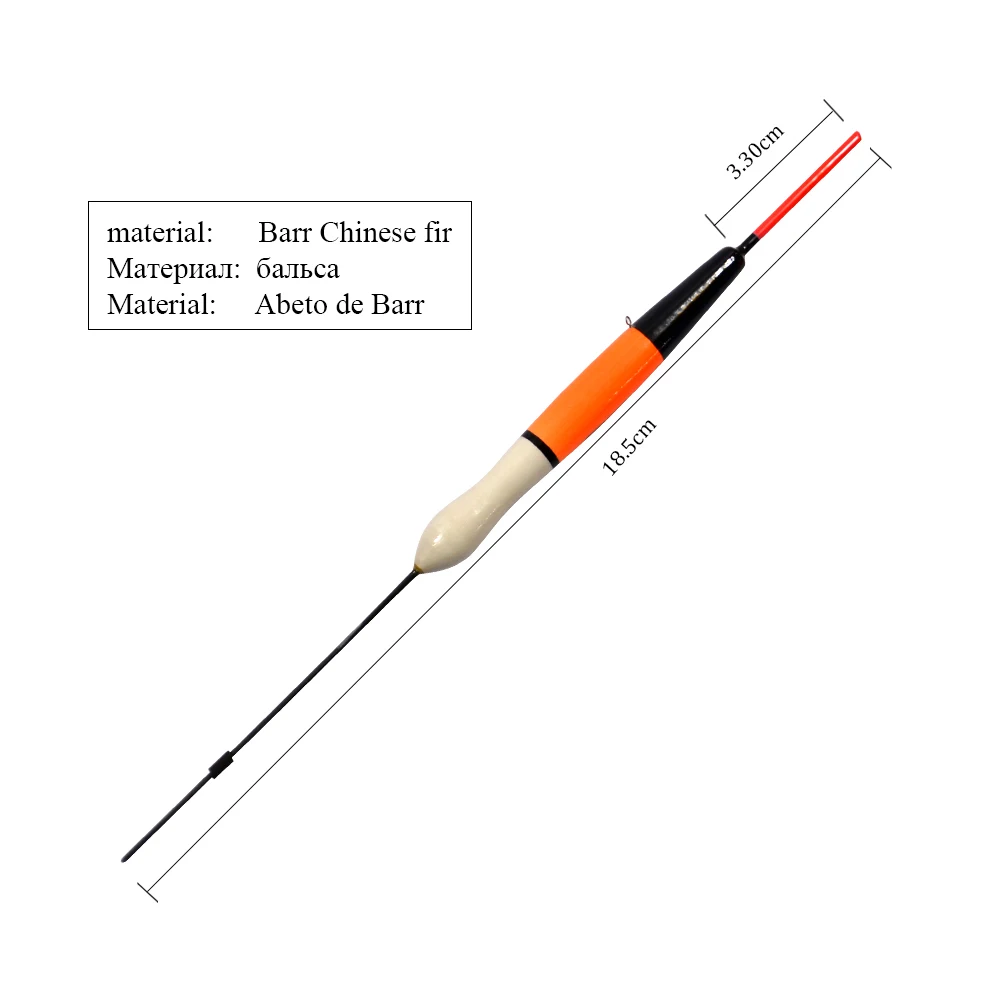NGB 10 Uds Barguzinsky flotador de pesca de abeto 3g 18,5 cm boya flotador accesorios de pesca de carpa - imagen 2