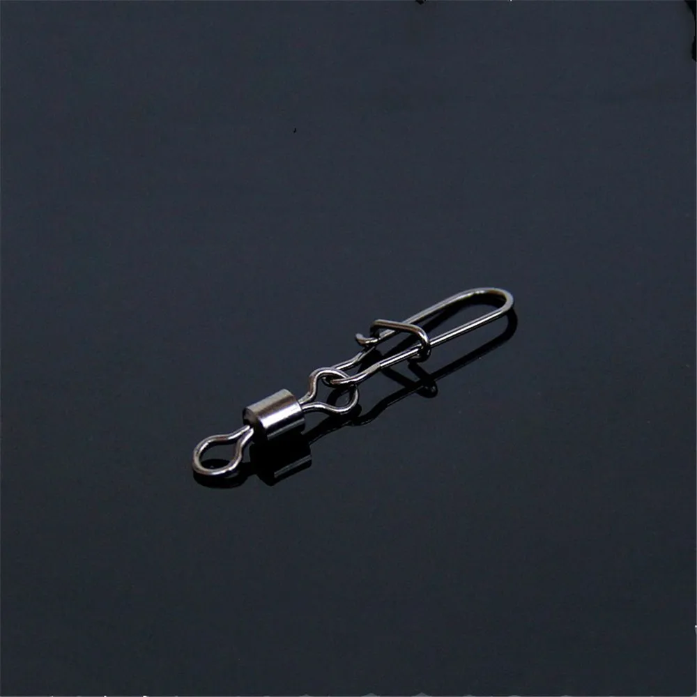 Pin de conector de pesca giratorio con broche, accesorios de aparejos de señuelo de anzuelo de acero inoxidable, 2 #4 #6 #8 #10 #, 10 piezas por lote - imagen 4