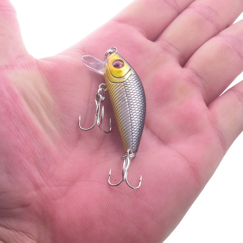 Mini señuelo de pesca de Japón, 50mm, 3,5g, Minnow, Wobbler, cebo duro Artificial, carpa, Crankbait, aparejos de pesca, WD-201, 1 ud. - imagen 5