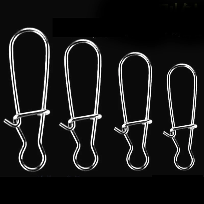 Broches de seguridad giratorios de barril de pesca de acero inoxidable, accesorios de señuelo, conector, 50 unids/lote por caja - imagen 3