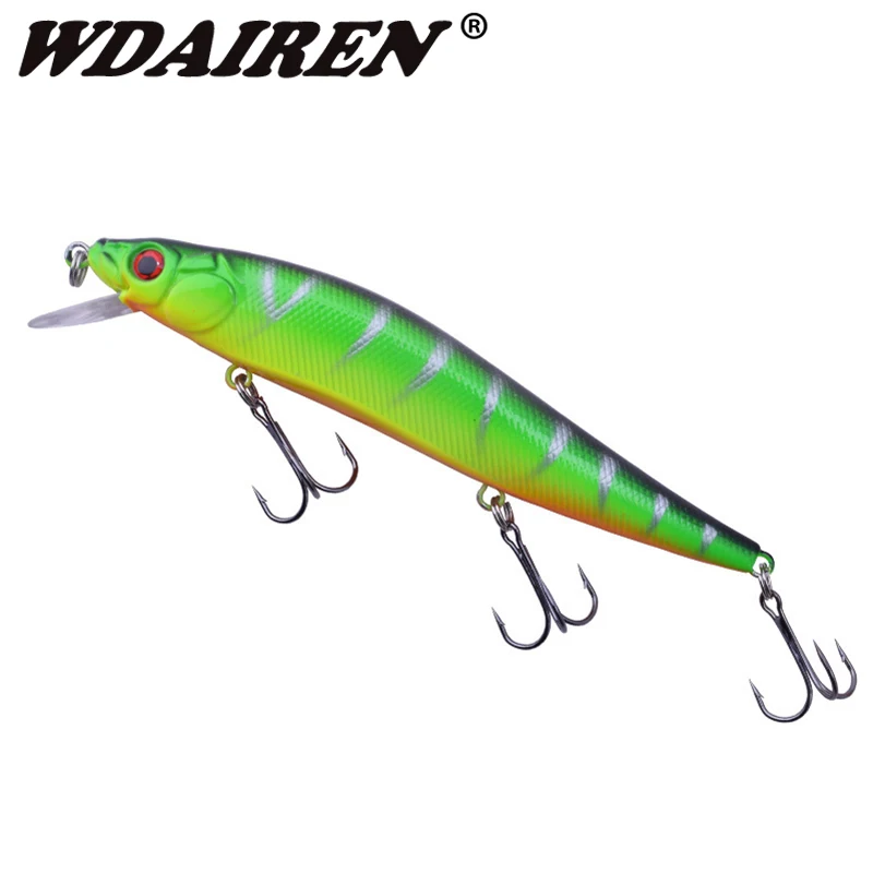 Señuelo de pesca Topwater Wobblers, cebo duro Minnow, 3 ganchos de pesca 3D ojos Crankbait, aparejos de pesca flotantes, 1 pieza, 13,5 cm, 22,5g - imagen 2