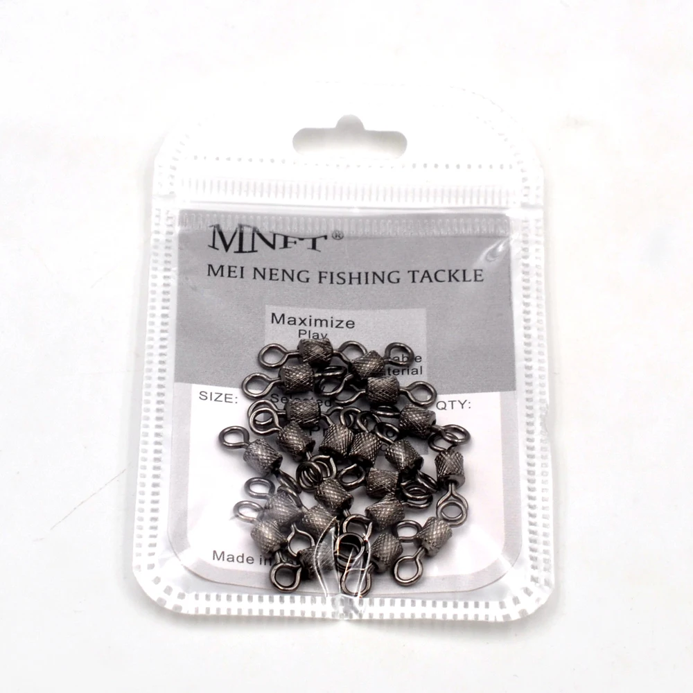 MNFT 200 Uds. Conector de señuelo de anzuelo de pesca de Material de acero inoxidable de alto carbono giratorio americano 24MM de longitud precio al por mayor - imagen 4
