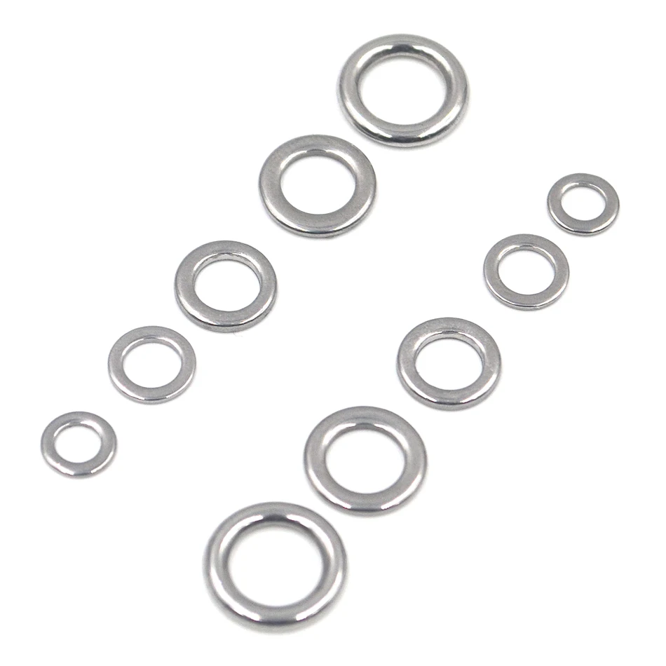 MNFT 30 Uds anillos sólidos de acero inoxidable de alta resistencia anillo de señuelo de pesca accesorios de pesca componentes de señuelo personalizados - imagen 4