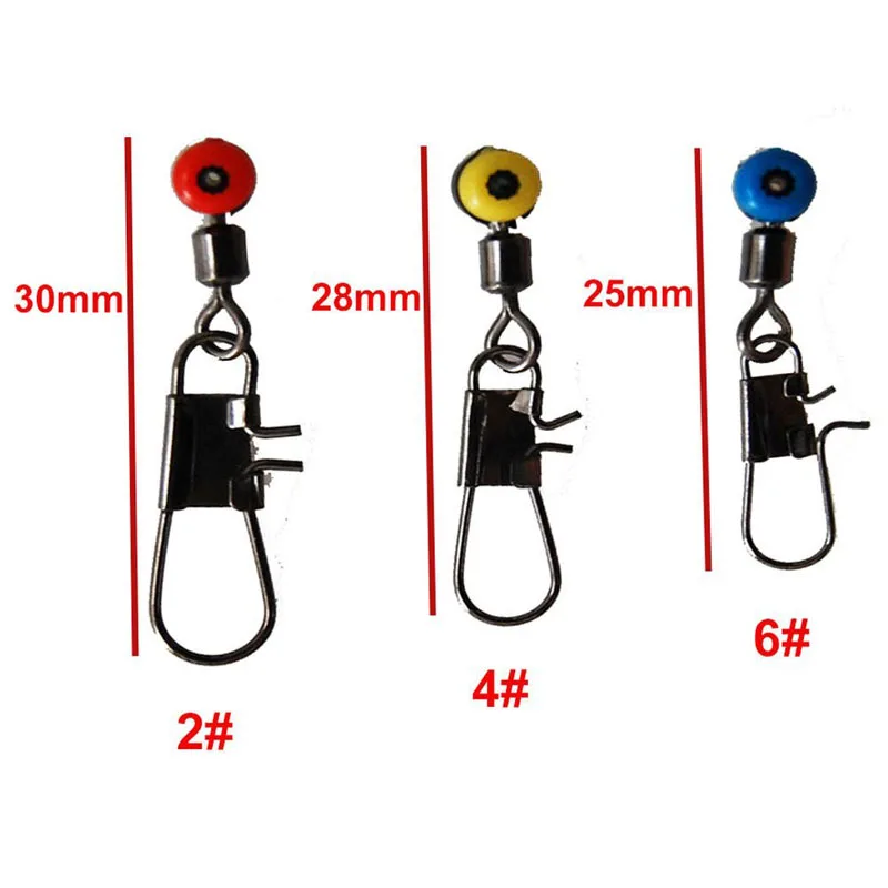 JSM-conector giratorio de pesca, juego de anzuelos de pesca, 100 unids/lote - imagen 2