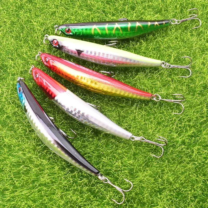 Señuelos de Pesca a lápiz de 9cm y 7,5g, cebos de imitación que se tiñen lentamente, aparejos Minnows, cebo duro japonés Isca Bass Peche, 1 ud. - imagen 2