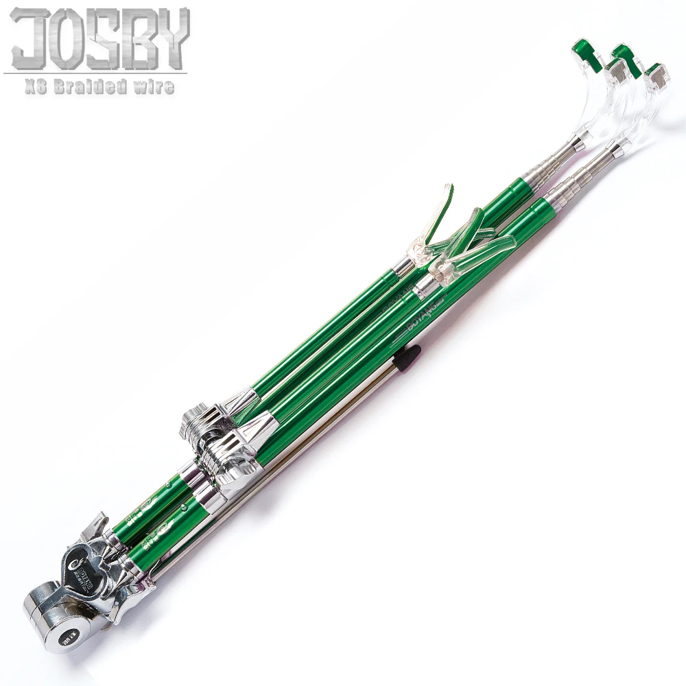 JOSBY-Herramienta de pesca, cañas de pescar telescópicas, soporte plegable de acero inoxidable, soporte de caña de mano, ajuste 360 - imagen 2
