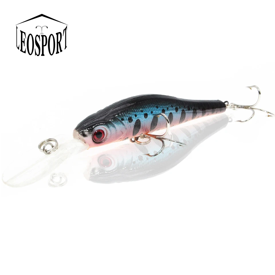 Señuelo de Pesca Minnow Crankbait, aparejos duros, cebo de natación profunda, Wobbler, Lucio, Pesca Artificial - imagen 2