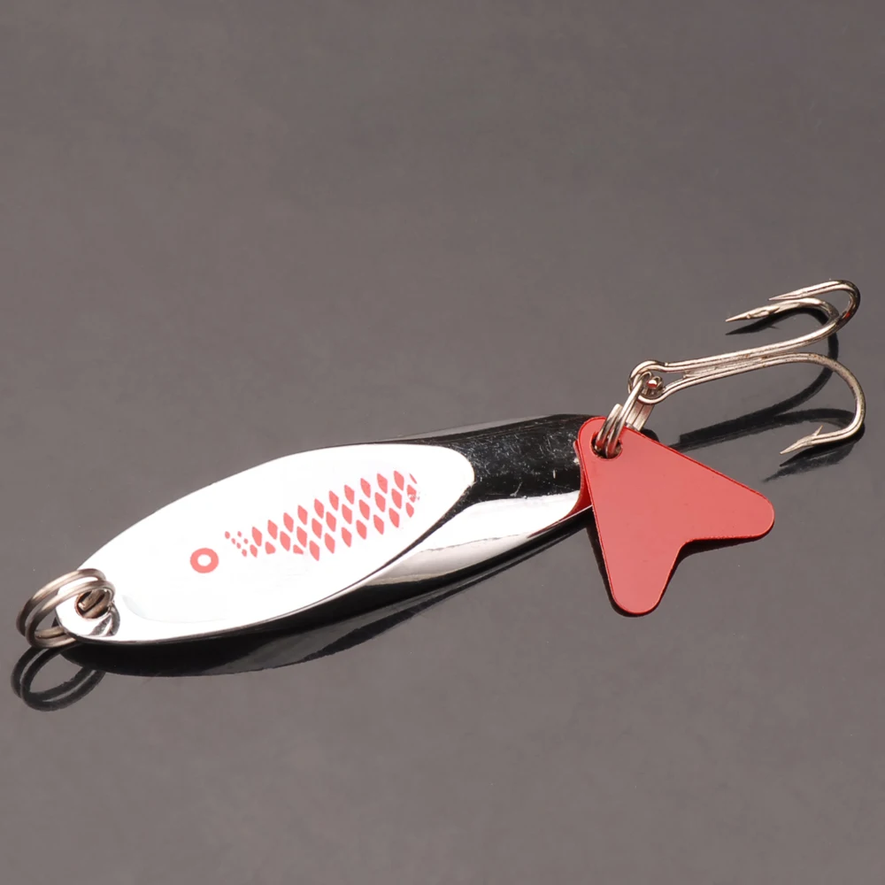 BASSKING-señuelo de Pesca con cuchara de Metal, anzuelo triple, plantilla de cebo duro, Isca Artificial Para Pesca, 2 piezas, 5g, 10g, 14g - imagen 3
