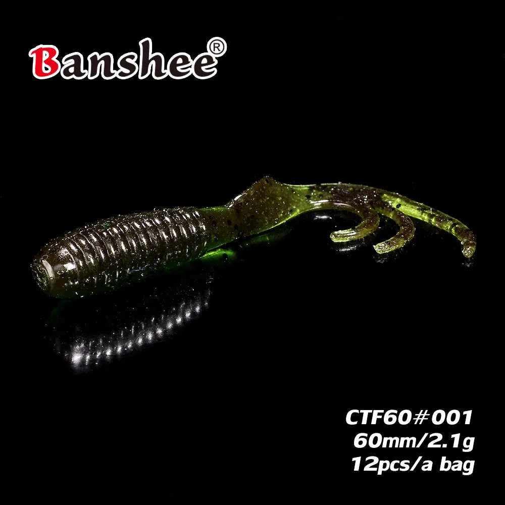 Señuelo de pesca de lubina de plástico CTF60, 60mm/2,1g, 12 unids/lote, 6 colores