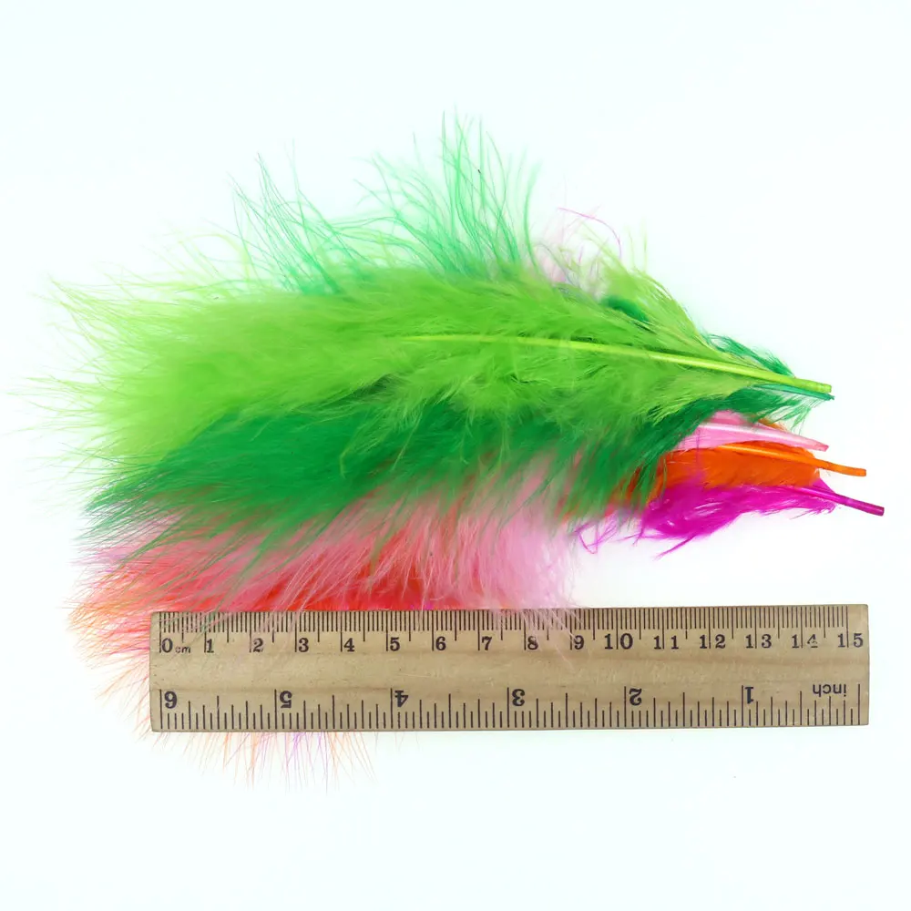Bimoo 50 unids/pack de plumas de marabú largas de colores para atar moscas Streamer Jig señuelo lanoso Bugger sanguijuela cebo para moscas Material para atar peces - imagen 2