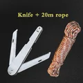 Knife and 20m Rope