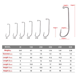 Anzuelos Jig Head carbono para vinilo – Resistencia alta