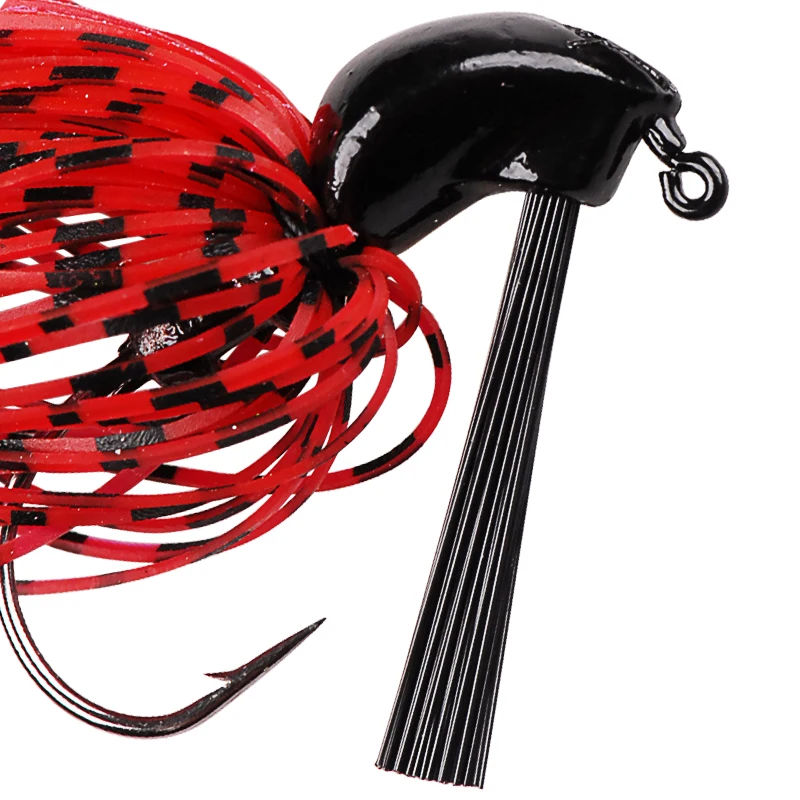 BASSKING-anzuelo con cabeza de plomo de 3 piezas, 10g, 14g, falda de silicona, anzuelo de barba, cebos de Pesca Jigging, Señuelos de Pesca, Wobbler de lubina - imagen 3