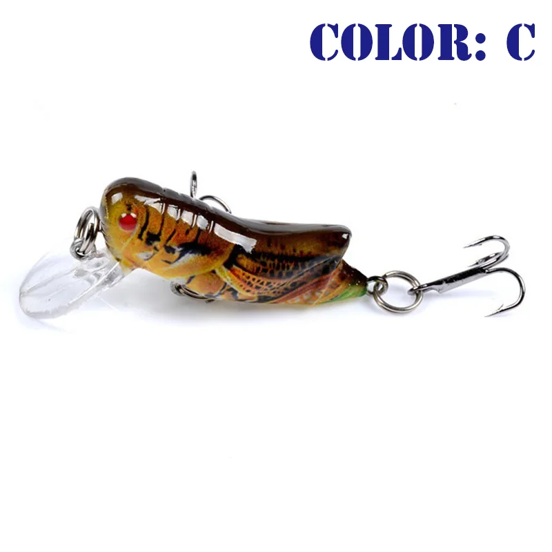 1 Uds 45mm 3,5g saltamontes insectos Señuelos de Pesca señuelo Wobbler volador cebo duro cebos artificiales realistas lubina Swimbait Pesca - imagen 5