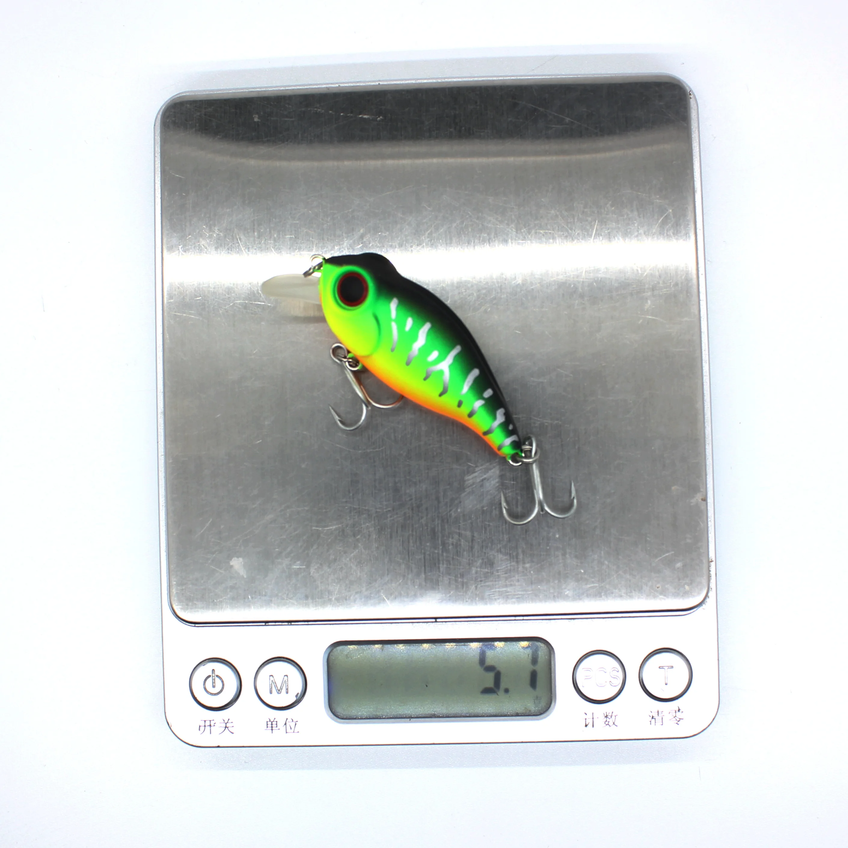 AOCLU-Manivela de cebo de pececillo flotante, sonajero de bolas móviles, cabeza de pez dorado, anzuelo VMC de bajura, buceo profundo, 1,2 m, 50mm, 5,7G - imagen 5