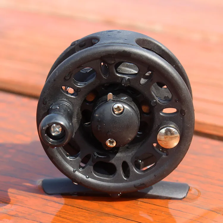 Carretes de pesca 2 + 1 rodamiento mano derecha con arrastre carrete de mosca de plástico rueda de sedal 40/50/60 - imagen 3